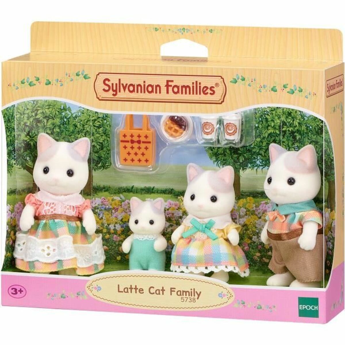 Zubehör für Puppenhaus Sylvanian Families 5738 Latte Cat Family von Sylvanian Families