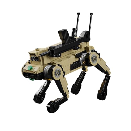 3 IN 1 Mechanischer Wolf Bausteine Bausatz für Erwachsene, Moderne Simulierte Tiere Militärische Waffe Klemmbausteine für Erwachsene, Armee Modell Spielzeug für Zuhause Büro Dekoration(826 Stücke) von SymGrpu
