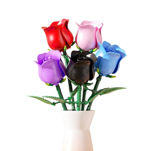 Farbenfroh Rosen Blumen Blumenstrauß Baukasten, DIY 290 Stück Blume Botanical Collection Klemmbausteine Spielzeug, Articifial Blumen für Home Office Decor, Geschenk für Sie Frauen Mädchen Farbenfroh Rosen Blumen Blumenstrauß Baukasten, DIY 290 Stück Blume Botanical Collection Klemmbausteine Spielzeug, Articifial Blumen für Home Office Decor, Geschenk für Sie Frauen Mädchen von SymGrpu