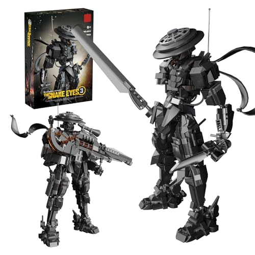 SymGrpu 2 IN 1 Schlangenaugen Bausteine Bausatz, Aciton Figur Modell Klemmbausteine für Erwachsene mit Waffe Schwert, BAU Modell Spielzeug für Kinder und begeisterte Spiel Fans (1053 Stücke) von SymGrpu