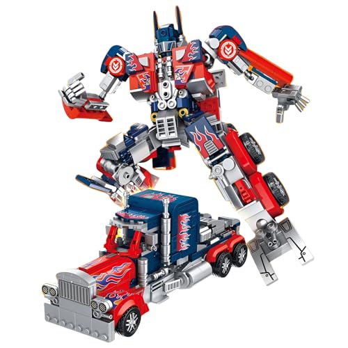 SymGrpu 2-in-1-Transformationsroboter-Bausteine-Bausatz, 533-teiliges Bauwagen-Roboter-Klemmbausteine, STEM-Lernspielzeug, kreatives Modellgeschenk für Jungen ab 6 Jahren SymGrpu 2-in-1-Transformationsroboter-Bausteine-Bausatz, 533-teiliges Bauwagen-Roboter-Klemmbausteine, STEM-Lernspielzeug, kreatives Modellgeschenk für Jungen ab 6 Jahren von SymGrpu