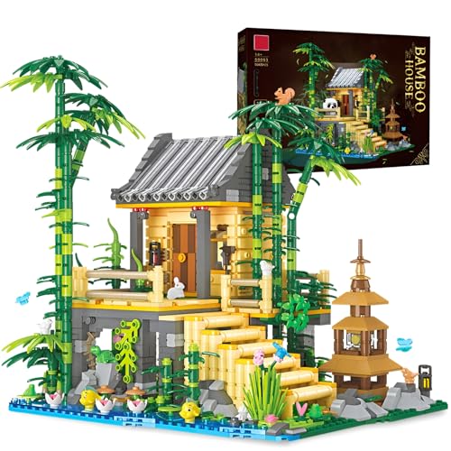 SymGrpu Bamboo Haus Bausteine Bausatz, Kreative Architektur BAU BAU Spielzeug, 1945 Stück Modell Klemmbausteine für Erwachsene Kinder, Geschenkidee für Jungen Mädchen ab 6 Jahren SymGrpu Bamboo Haus Bausteine Bausatz, Kreative Architektur BAU BAU Spielzeug, 1945 Stück Modell Klemmbausteine für Erwachsene Kinder, Geschenkidee für Jungen Mädchen ab 6 Jahren von SymGrpu