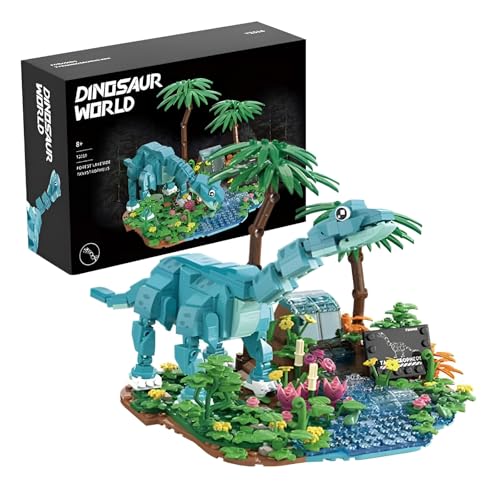 SymGrpu Dinosaurier Bausteine Bausatz, 541 Teile Brachiosaurus-Szenen-Klemmbausteine für Erwachsene, Dino World STEM Lernspielzeug, Geschenkidee für Kinder Jungen Mädchen SymGrpu Dinosaurier Bausteine Bausatz, 541 Teile Brachiosaurus-Szenen-Klemmbausteine für Erwachsene, Dino World STEM Lernspielzeug, Geschenkidee für Kinder Jungen Mädchen von SymGrpu