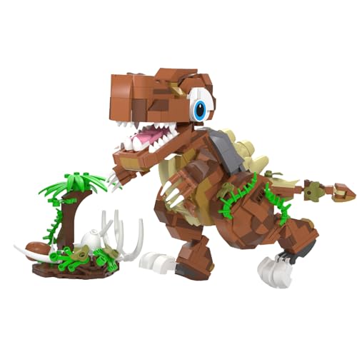 SymGrpu Dinosaurier Bausteine Bausatz, Tyrannosaurus Rex Dino Welt Klemmbausteine Modell für Kinder und Erwachsene, STEM Lernspielzeug, Home Office Dekor (629 Stück) von SymGrpu