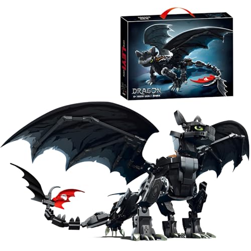 SymGrpu Drachen Bausteine Bausatz, 1026 Stück Film Nacht Wut Drachen Klemmbausteine, Fantasie Fiktion Tiere Modell Spielzeug, Geschenk für Kinder, Teenager und Erwachsene SymGrpu Drachen Bausteine Bausatz, 1026 Stück Film Nacht Wut Drachen Klemmbausteine, Fantasie Fiktion Tiere Modell Spielzeug, Geschenk für Kinder, Teenager und Erwachsene von SymGrpu