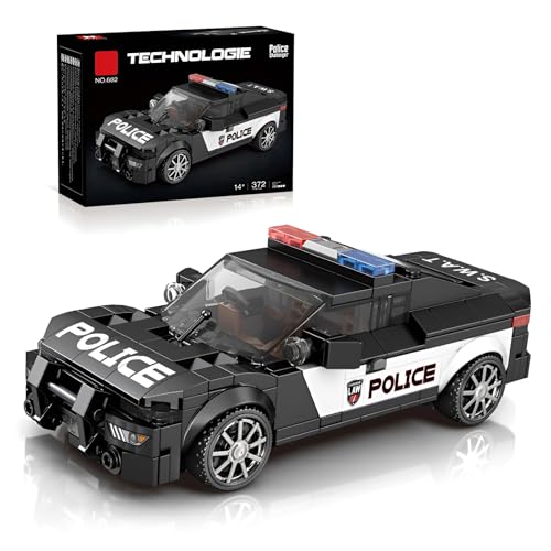 SymGrpu Technik Polizei-Kanlenkwagen Bausteine, Sportwagen Klemmbausteine Spielzeug, Speed Champion Sammlerfahrzeug Modell Geschenk für Erwachsene Kinder, 372 Stück SymGrpu Technik Polizei-Kanlenkwagen Bausteine, Sportwagen Klemmbausteine Spielzeug, Speed Champion Sammlerfahrzeug Modell Geschenk für Erwachsene Kinder, 372 Stück von SymGrpu