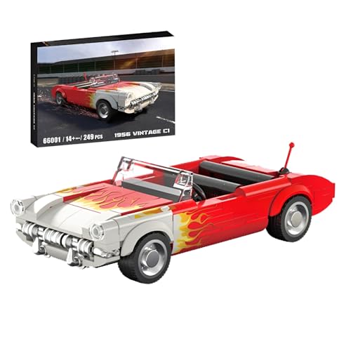 SymGrpu Vintage Sportwagen Bausteine Bausatz, 1956 C1 Auto Modellbau Set, City Rennwagen Klemmbausteine, Auto Fahrzeugbau Spielzeug für Erwachsene Jugendliche ab 14 Jahren,249 PCS SymGrpu Vintage Sportwagen Bausteine Bausatz, 1956 C1 Auto Modellbau Set, City Rennwagen Klemmbausteine, Auto Fahrzeugbau Spielzeug für Erwachsene Jugendliche ab 14 Jahren,249 PCS von SymGrpu