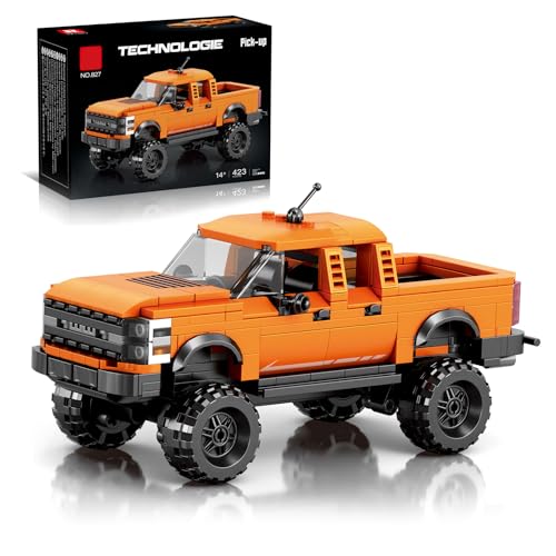 Technik Off Road Pick-up Bausteine, Sportwagen Klemmbausteine Spielzeug, Speed Champion Sammlerauto Modell Geschenk für Erwachsene Kinder, 423 PCS Technik Off Road Pick-up Bausteine, Sportwagen Klemmbausteine Spielzeug, Speed Champion Sammlerauto Modell Geschenk für Erwachsene Kinder, 423 PCS von SymGrpu