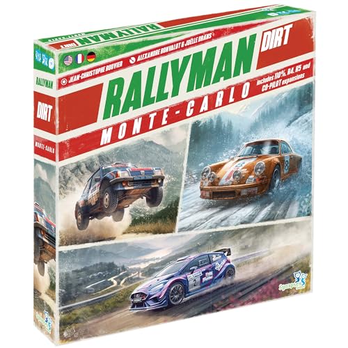 ELZNIR GAMES Rallyman: Dirt Monte Carlo, Erweiterung, Brettspiel, Push Your Luck Spiel, ab 14 Jahren, 1 bis 6 Spieler, 60+ Minuten ELZNIR GAMES Rallyman: Dirt Monte Carlo, Erweiterung, Brettspiel, Push Your Luck Spiel, ab 14 Jahren, 1 bis 6 Spieler, 60+ Minuten von Synapses Games