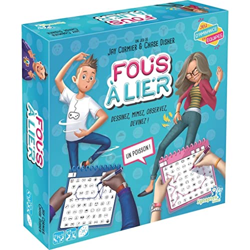 Synapses Games - Asmodee – Fous à Lier – Gesellschaftsspiele – Kartenspiele – Familienspiele ab 10 Jahren – 4 bis 8 Spieler – französische Version von Synapses Games