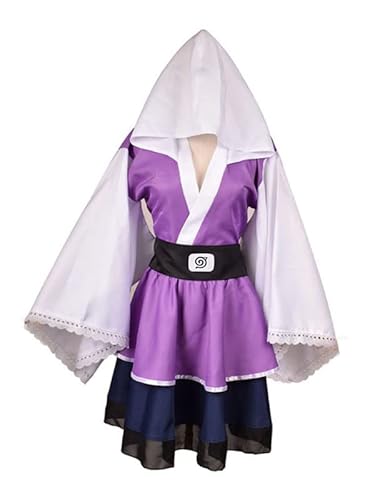 Anime Hinata Hyuuga Kleid Kimono Suit Cosplay Kostüm Lila Damen S (Chest 87-89cm) von Syqiya