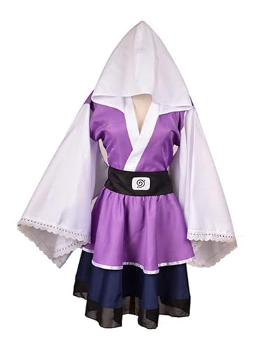 Syqiya Anime Hinata Hyuuga Kleid Kimono Suit Cosplay Costume Lila Damen XL (Chest 96-98cm) von Syqiya