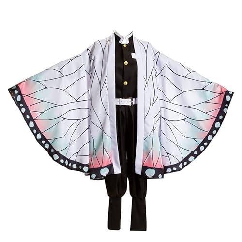 Syqiya Anime Kochou Shinobu Outfit Cosplay Kostüm Weiß 140cm (Chest 79-81cm) von Syqiya