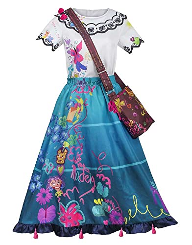 Syqiya Anime Miraboo Mirabel Dress Cosplay Costume Damen Blau XL (Chest 98cm) von Syqiya