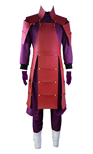 Syqiya Anime Uchiha Madara Outfit Cosplay Kostüm Herren Lila L (Chest 98cm) von Syqiya