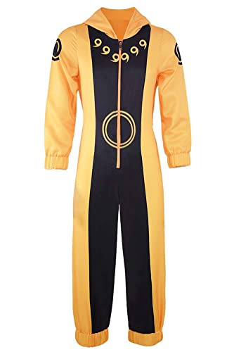Syqiya Anime Uzumaki Rikudousennin Ninetales Outfit Cosplay Kostüm Herren Orange L (Chest 104cm) von Syqiya