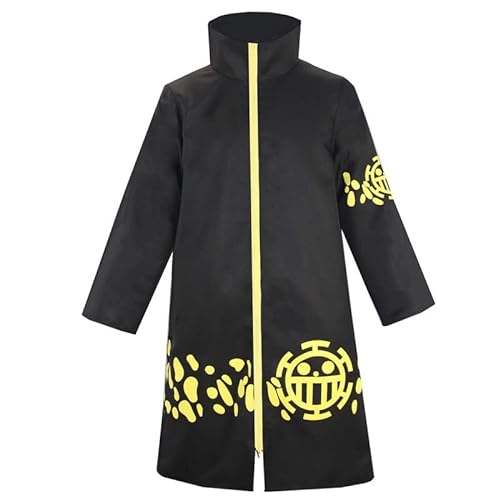 Syqiya Anime Water Law Mantel Coat Umhang Hut Cosplay Kostüm Herren Schwarz XS (Chest 96cm) von Syqiya