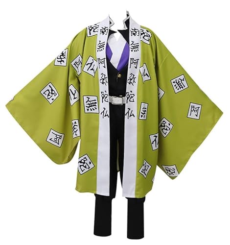 Syqiya Unisex Anime Gyomei Himejima Outfit Cosplay Costume Herren Grün M (Chest 97cm) von Syqiya