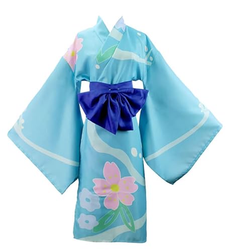 Syqiya Unisex Anime Inosuke Hashibira Kimono Outfit Cosplay Costume Herren Blau M (Chest 108cm) von Syqiya