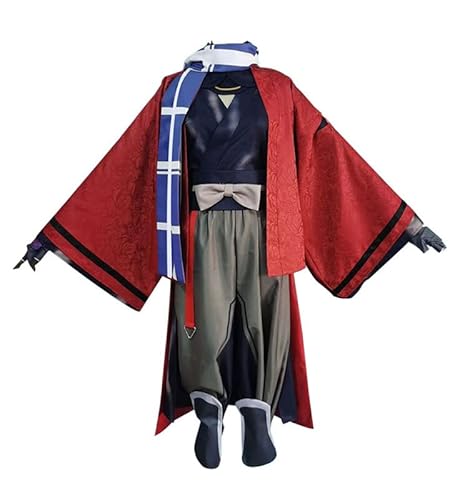 Syqiya Unisex Anime Kaedehara Kazuha's Friend Outfit Cosplay Costume Herren Rot M (Chest 92cm) von Syqiya