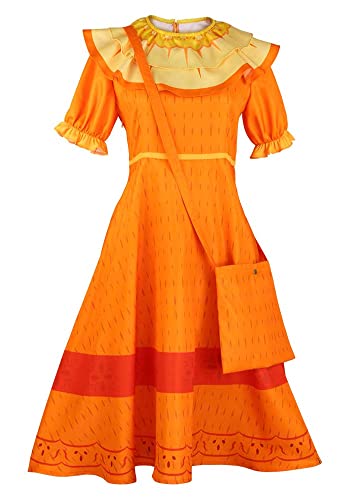 Syqiya Unisex Anime Pepa Dress Cosplay Costume Orange 130cm (Chest 76cm) von Syqiya