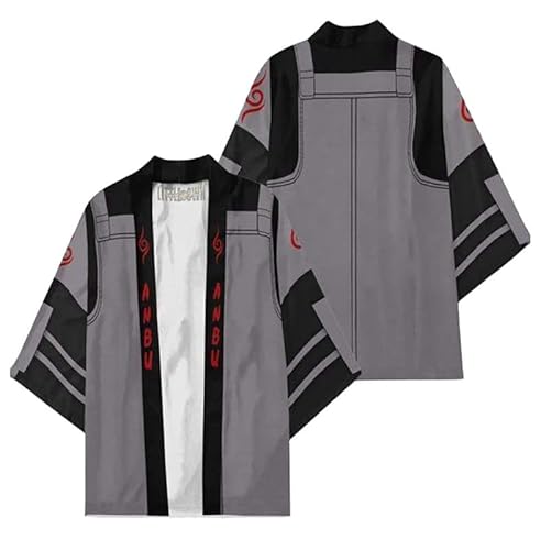 Syqiya Unisex Hatake Kakashi Kimono Cosplay Costume Cape Coat Cardigan Cloak Grau Herren Damen XS Syqiya Unisex Hatake Kakashi Kimono Cosplay Costume Cape Coat Cardigan Cloak Grau Herren Damen XS von Syqiya