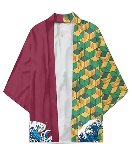 Syqiya Unisex Kimetsu no Yaiba Giyu Tomioka Kimono Cosplay Kostüm Umhang Mantel Strickjacke Color-10 Herren Damen S Syqiya Unisex Kimetsu no Yaiba Giyu Tomioka Kimono Cosplay Kostüm Umhang Mantel Strickjacke Color-10 Herren Damen S von Syqiya
