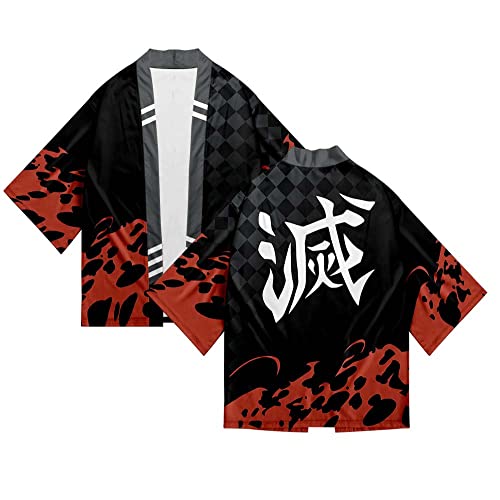 Syqiya Unisex Muichiro Tokito Kimono Cosplay Kostüm Umhang Mantel Strickjacke Schwarz Herren Damen L Syqiya Unisex Muichiro Tokito Kimono Cosplay Kostüm Umhang Mantel Strickjacke Schwarz Herren Damen L von Syqiya