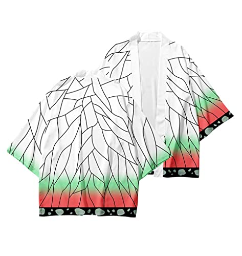Syqiya Unisex Shinobu Kocho Kimono Cosplay Kostüm Umhang Mantel Strickjacke Grün Herren Damen L Syqiya Unisex Shinobu Kocho Kimono Cosplay Kostüm Umhang Mantel Strickjacke Grün Herren Damen L von Syqiya