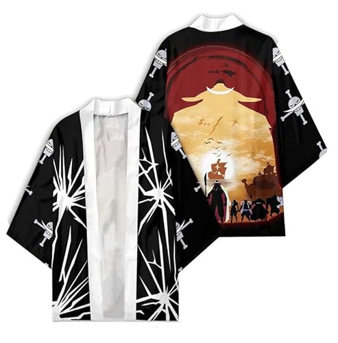 Syqiya Unisex Whitebeard Kimono Cosplay Kostüm Umhang Mantel Strickjacke Schwarz Herren Damen L Syqiya Unisex Whitebeard Kimono Cosplay Kostüm Umhang Mantel Strickjacke Schwarz Herren Damen L von Syqiya