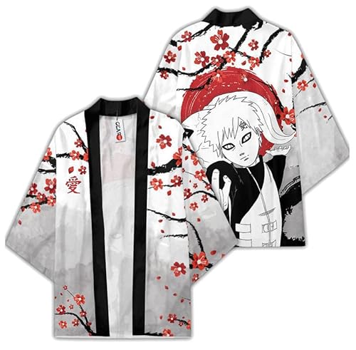 Unisex Sabaku no Gaara Kimono Cosplay Kostüm Umhang Mantel Strickjacke Weiß Herren Damen XXL Unisex Sabaku no Gaara Kimono Cosplay Kostüm Umhang Mantel Strickjacke Weiß Herren Damen XXL von Syqiya
