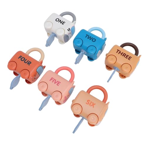 Lock- und Key -Autospielzeug für Kids Educational Learning, Tierdesign, Sicheres Plastikmaterial mit Entzückenden Zeichentricktieren, Verbesserung der Motorischen Fähigkeiten, von Syrisora