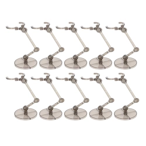 Syrisora ​​10 Sets Puppenständer, Display-Halter, Action-Figuren-Ständer, Mini-Puppen-Stützrahmen, Kompatibel für 6-Zoll-Modelle (Transparentes Schwarz) von Syrisora