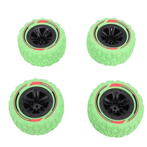 Syrisora 4pcs 12mm Hex RC -Radlaufreifen, RC -Auto -Crawler - Reifen, 3,26x1,67 Zoll Schlammgelände -Reifenzubehör für 1/14 1/16 RC -Crawler -LKW (Grün) von Syrisora