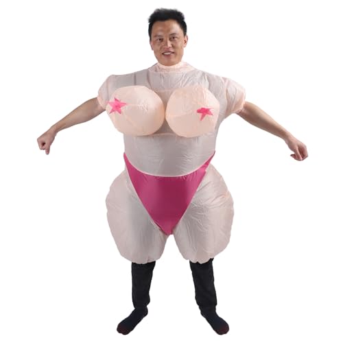 Syrisora ​​Aufblasbares Kostüm für Erwachsene, Polyester Big Boob Woman Cosplay Lustiges Blow Up Halloween-Kostüm für Party Indoor Outdoor von Syrisora