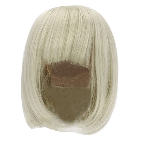 Syrisora BJD Doll Perücke Gerade Banges Schulterlange Haare, Weiche Hochtemperaturfaser mit 3-teiliger Internem Netz für 1/3 BJD DUPP 21-24 cm (Grün) von Syrisora