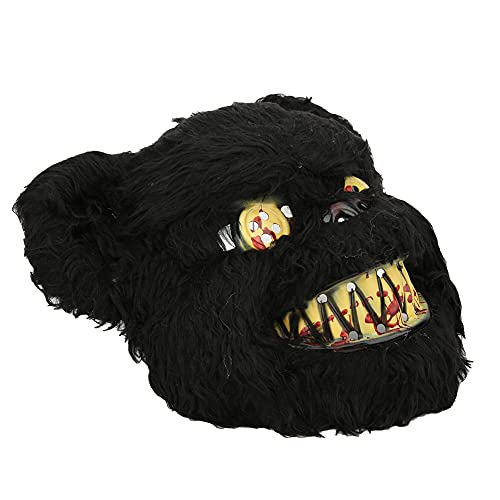 Syrisora ​​Halloween Blutige Teddybär-Maske, Cosplay-Requisiten, Lustige Trick-Spielzeuge, Halloween-Dekoration (Schwarzbärenmaske) von Syrisora