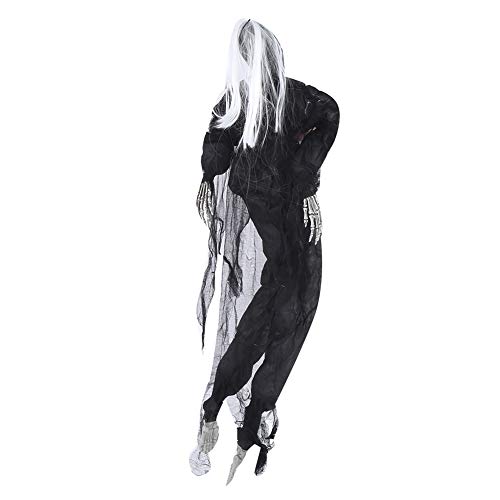 Syrisora ​​Kletterwand, Gruselige Puppe, Halloween-Dekoration, Horror-Party-Dekoration Im Freien (Wandkriechendes weißes Haar) von Syrisora