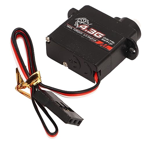 Syrisora ​RC Digital Servo Hohe Präzision Schwarz DC 4,8-6 V Kunststoff 4,3 G Getriebemotor Servo für RC Auto LKW Modell Spielzeug von Syrisora