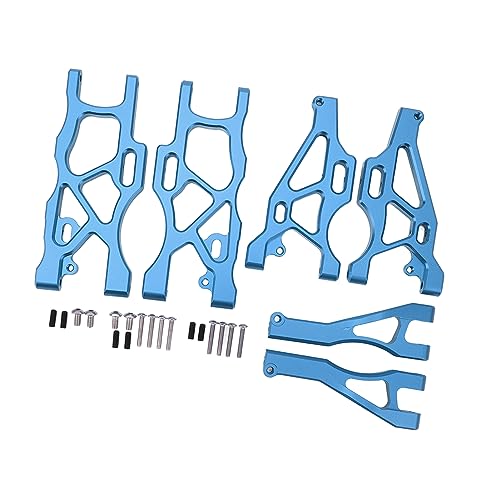 Syrisora ​​RC Vorderrad-Hinterradaufhängungsarm-Set, Aluminium, Unterer Oberer Schwingenarm-Set, RC-Upgrade-Teil für ARRMA Mojave 6S 1/7 RC-Autos (Blau) von Syrisora