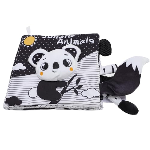 Syrisora Säuglings -Stoffbuch, Schwarz -Weiß -Design, 3D -Touch, Premium -Stoff, Tiermuster, Frühe Bildung, Stimulierung von Sehvermögen, Taktiler Erforschung, für Säuglinge, Geeignet für Syrisora Säuglings -Stoffbuch, Schwarz -Weiß -Design, 3D -Touch, Premium -Stoff, Tiermuster, Frühe Bildung, Stimulierung von Sehvermögen, Taktiler Erforschung, für Säuglinge, Geeignet für von Syrisora