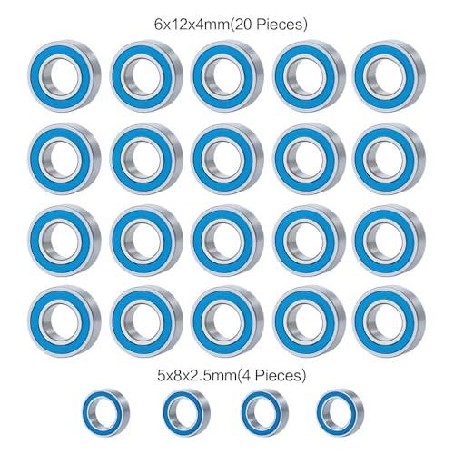 24 -pcs versiegelte Radnaben -Tragetkit kompatibel mit 1/10 -Skala -RC -Automodell -Upgrade -Teilen von Sywchrf