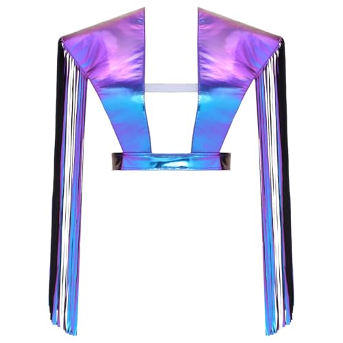 Sywiyi Damen Glänzend Schulter Rüstung Panzer Brustgürtel Shrug Oberteil mit Quasten Mottoparty Halloween Fasching Kostüm Blau L Sywiyi Damen Glänzend Schulter Rüstung Panzer Brustgürtel Shrug Oberteil mit Quasten Mottoparty Halloween Fasching Kostüm Blau L von Sywiyi