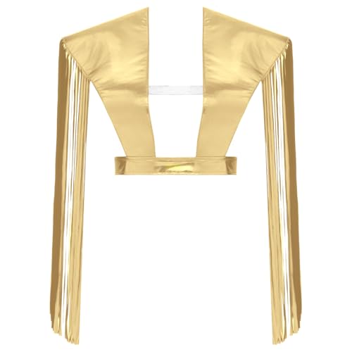 Sywiyi Damen Glänzend Schulter Rüstung Panzer Brustgürtel Shrug Oberteil mit Quasten Mottoparty Halloween Fasching Kostüm Gold M Sywiyi Damen Glänzend Schulter Rüstung Panzer Brustgürtel Shrug Oberteil mit Quasten Mottoparty Halloween Fasching Kostüm Gold M von Sywiyi