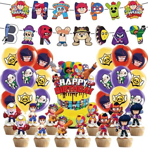 44pcs Geburtstagsdeko, Decoration Birthday, Birthday Party Decorations, Geburtstag Party Set Kinder, Tortendekoration Ballon Banner,Kindergeburtstag Dekoration Partyversorgungen von SyxhHzm