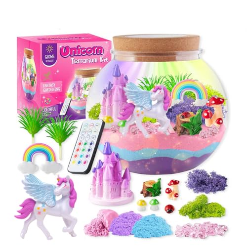 Kinder-LED-Nachtlicht zum Selbermachen – leuchtender Behälter Hirsch & Regenbogen-Szenenherstellung Lernspielzeug für Schlafzimmer von Syzplnwy