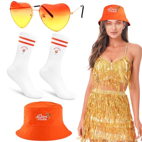 Szhhrxi Aperol Spritz Kostüm Accessoires Set, Bestickte Aperol Fischerhüte, Aperol Socken&Herz Sonnenbrille Orange, Perfekt für Karneval Orange Partys Cosplay | Perfekte Geschenk für Aperol-Liebhaber Szhhrxi Aperol Spritz Kostüm Accessoires Set, Bestickte Aperol Fischerhüte, Aperol Socken&Herz Sonnenbrille Orange, Perfekt für Karneval Orange Partys Cosplay | Perfekte Geschenk für Aperol-Liebhaber von Szhhrxi