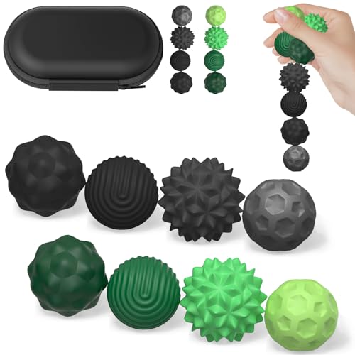 Magnetische Sensorik Bälle,Anti-Stress Spielzeug aus Silikon,Tragbares Motorikspielzeug mit Multi-Textur, Fidget-Bälle Magnetspiel, Tisch-Magnetspiel für Familien & Partys (H+L) von Szhhrxi