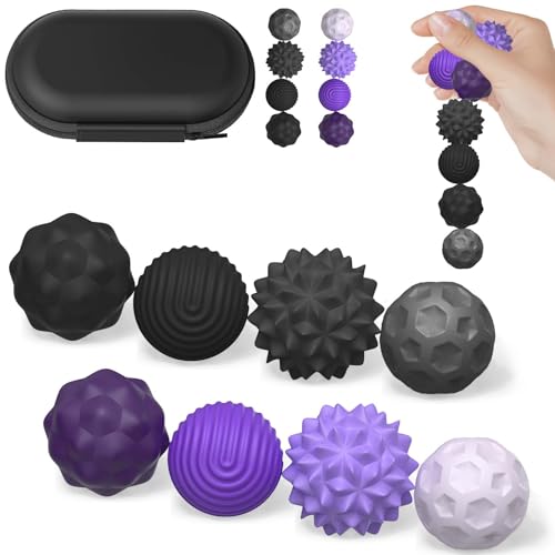 Magnetische Sensorik Bälle,Anti-Stress Spielzeug aus Silikon,Tragbares Motorikspielzeug mit Multi-Textur, Fidget-Bälle Magnetspiel, Tisch-Magnetspiel für Familien & Partys (H+Z) von Szhhrxi