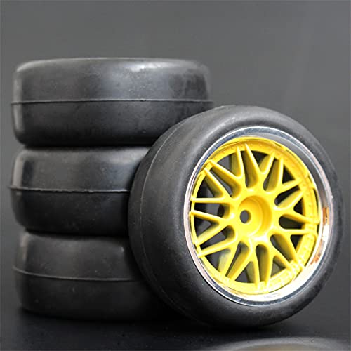Szwaldaper 4 STÜCKE 1/10 Gummireifen RC Rennwagenreifen Auf Straßenfelge, for HSP, for HPI, RC Autoteil Durchmesser 65mm Reifen 94123-94122 RC-Autoreifen(1007-6018) von Szwaldaper